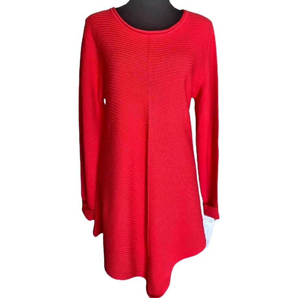 JOSEPH RIBKOFF ☆ Red Long Sleeve Sweater Tunic ☆ NWT